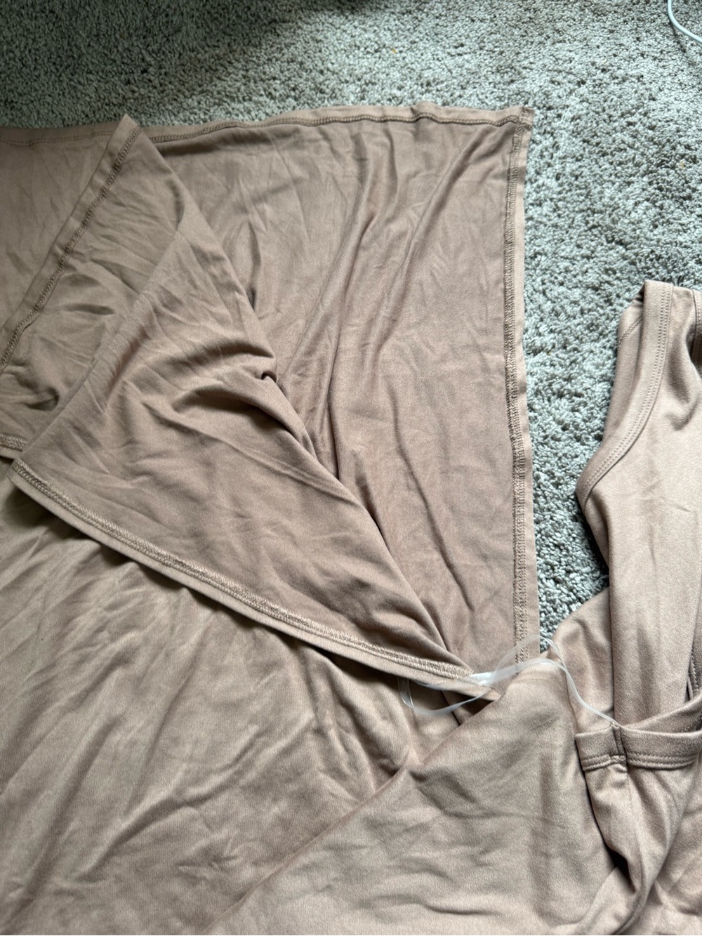 Sleeveless Taupe Knit Shift Dress - Picture 2 of 3